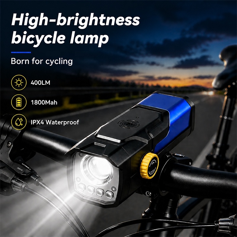USB Rechargeable LED Bicycle Front Light 400LM IPX4