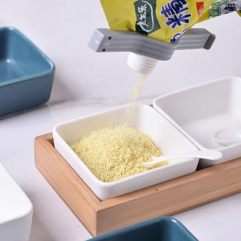 Küchen-Verschlussclip mit Schraubverschluss für Gewürzbeutel Milchpulver Salz Snacks 2