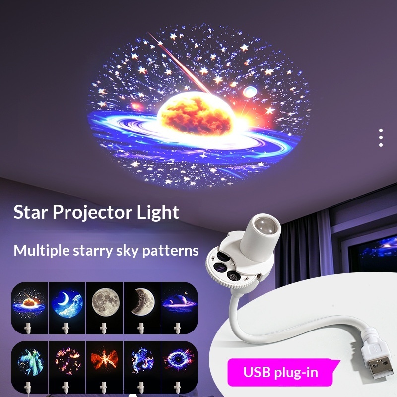 Creative LED Star & Moon Lamp for Bedroom