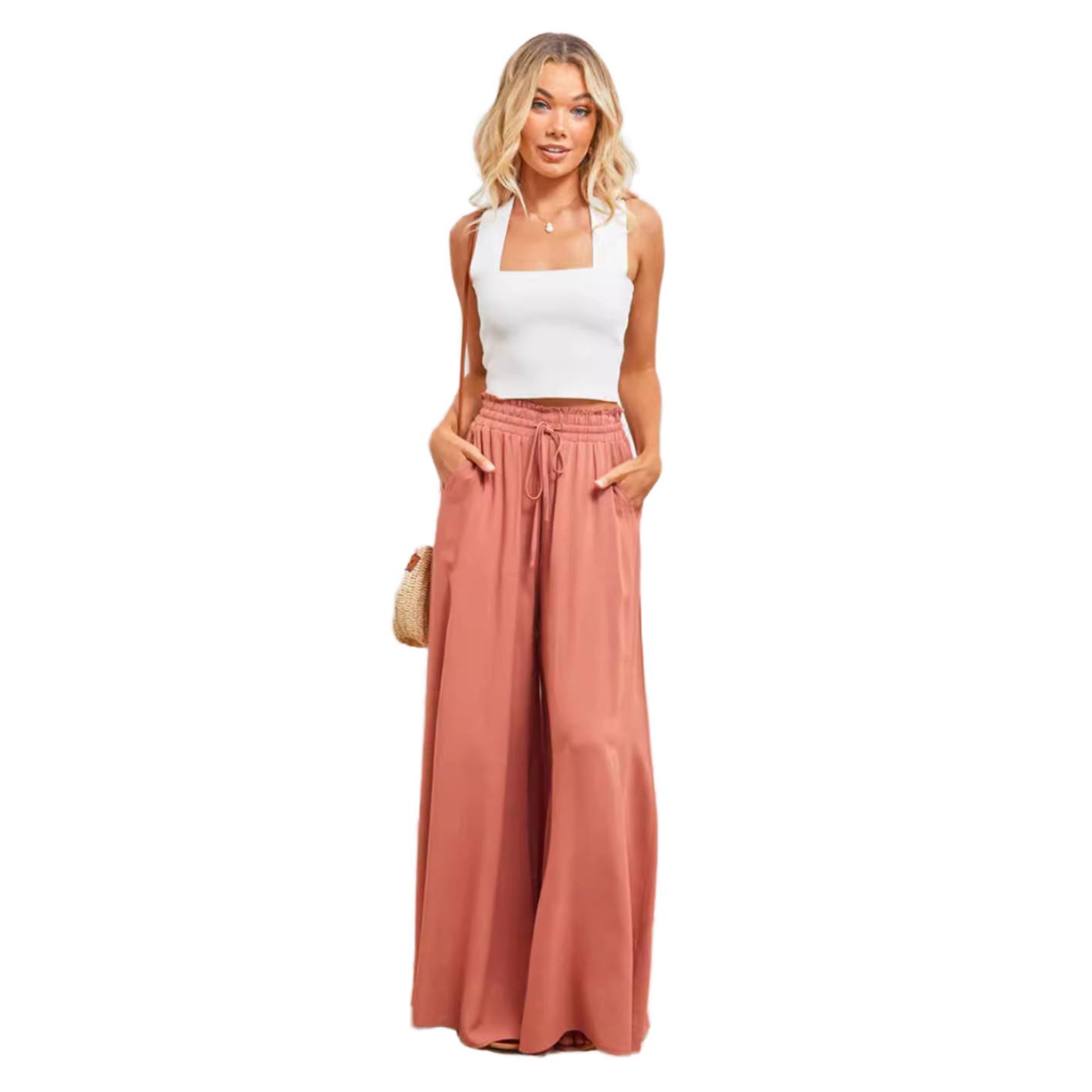 Women's Wide Leg Casual Palazzo Pants 3