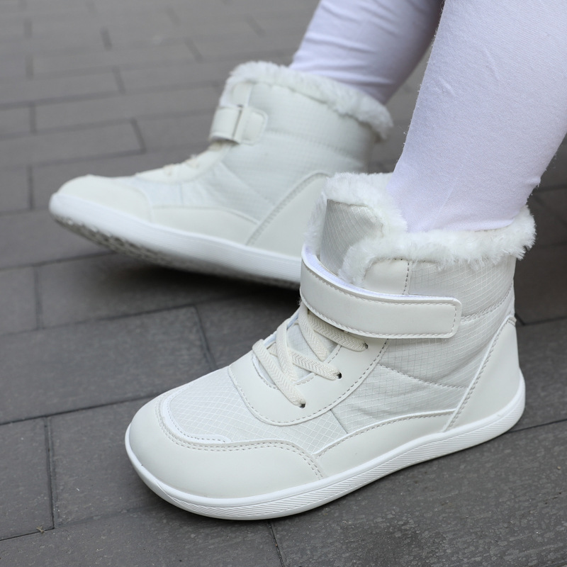 Children's High- With Velvet Thick Wide-toe Cotton-padded Shoes