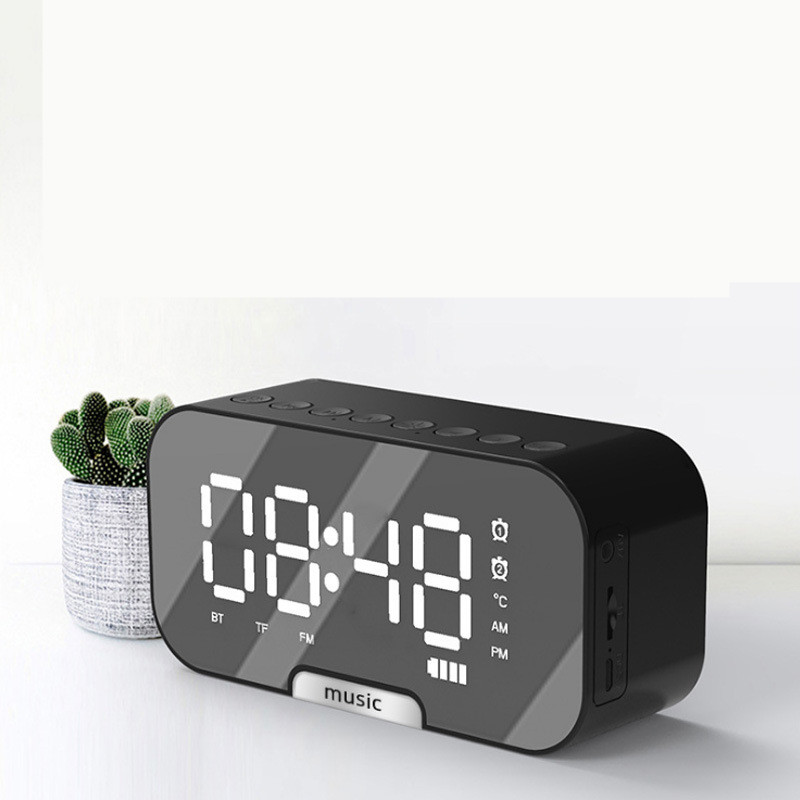 Portable Mirror Clock Alarm