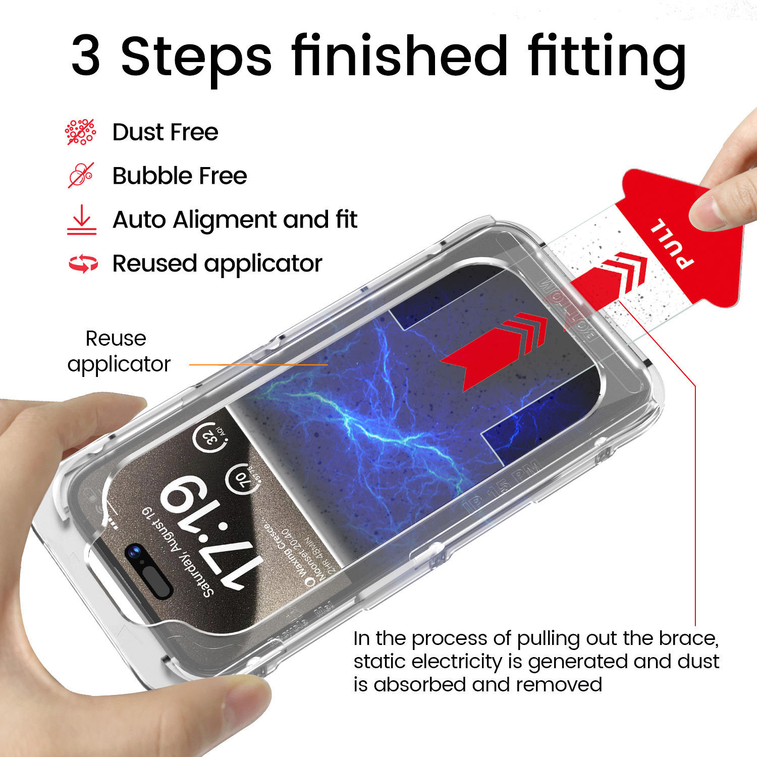 Customised Automatic Dust Removal Phone Film Bubble Free 3