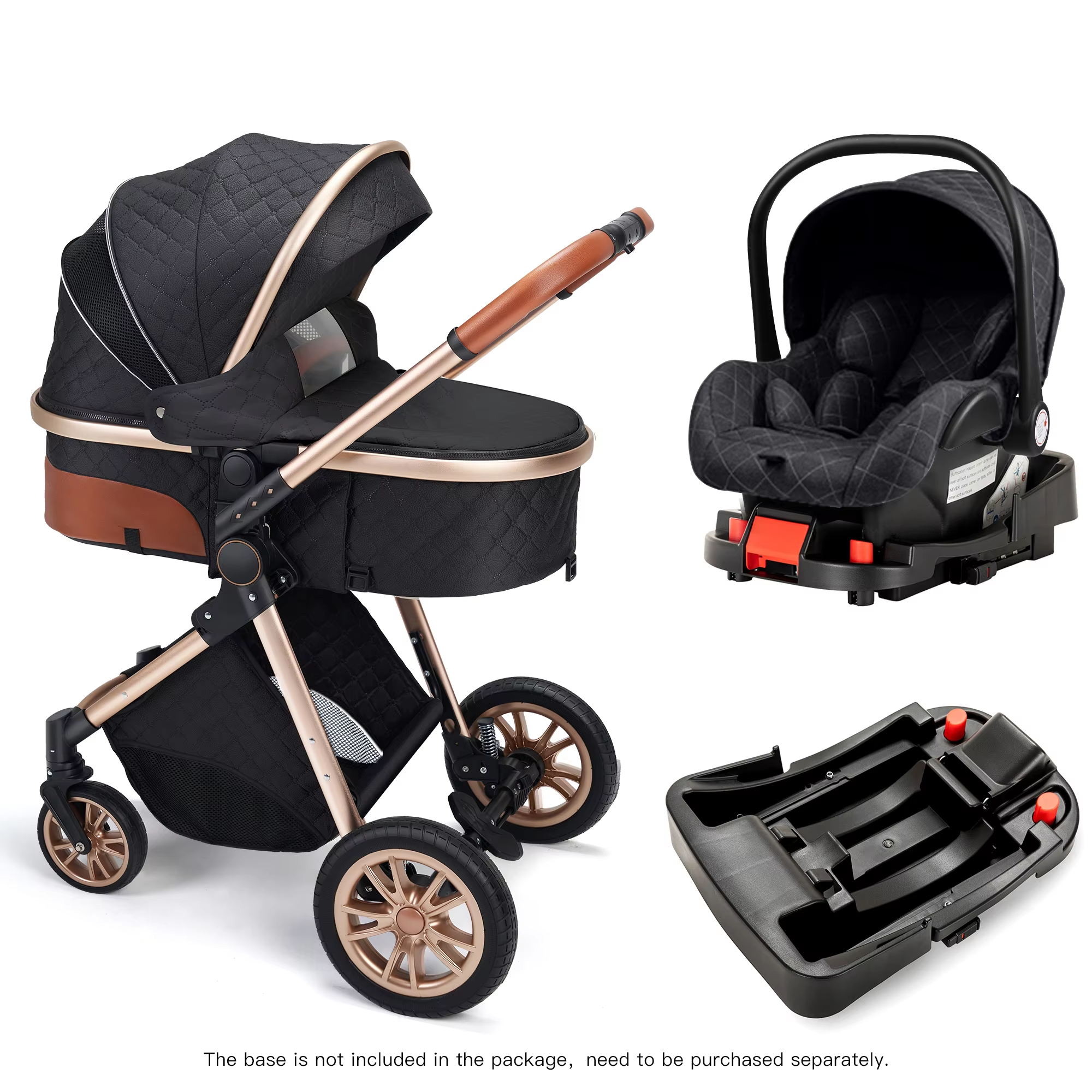 Faltbarer 3-in-1-Babykinderwagen mit Tragetasche