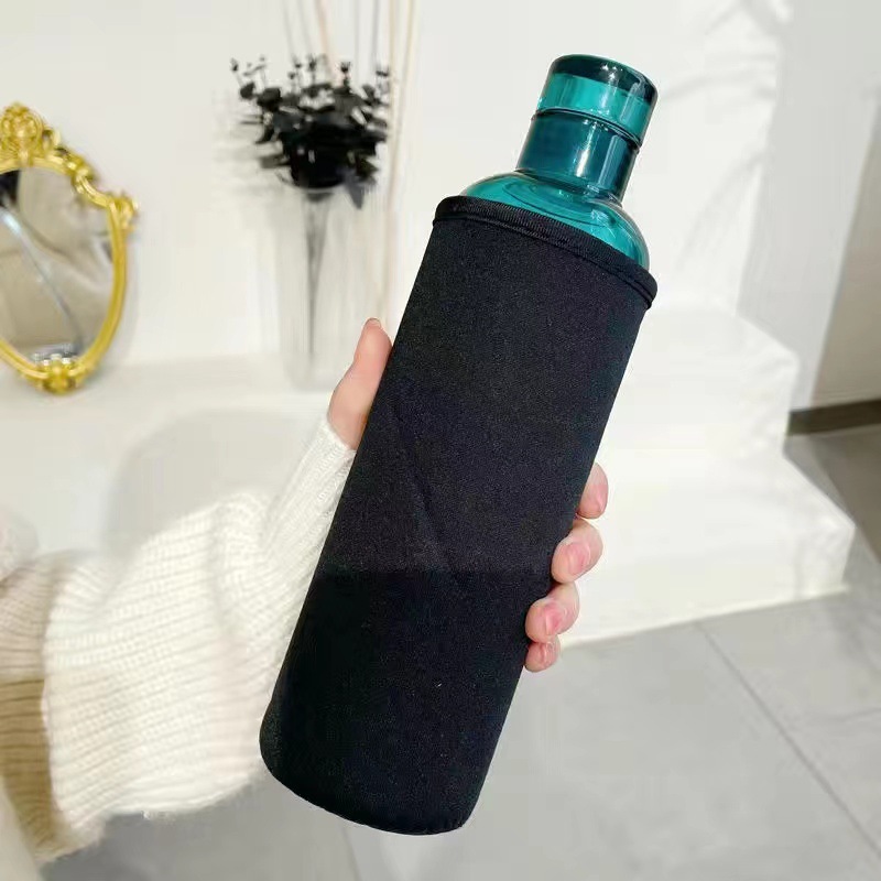 Crystal Glass Water Bottle with Time Marker 4