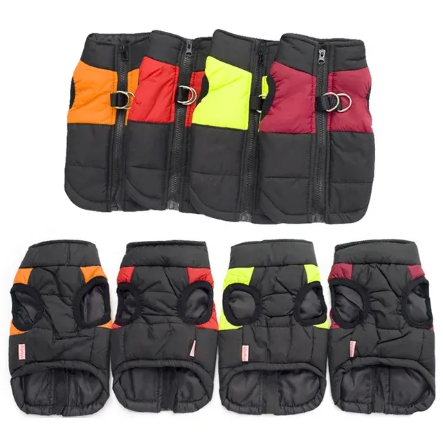 Warme Hundewintermantel aus Polyester 2