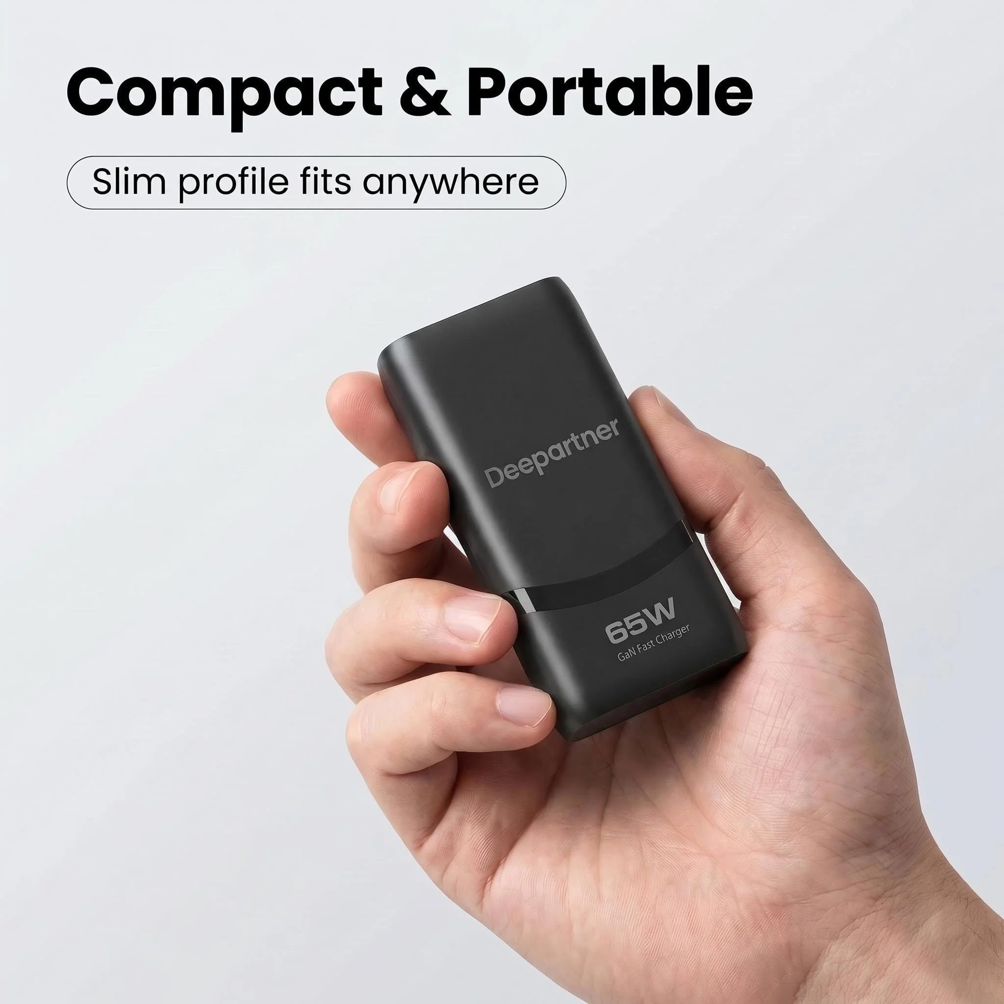 Compact 65W GaN Wall Charger Dual-Port 4