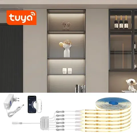 1-6PCS Smart TUYA COB LED Streifen Licht Set
