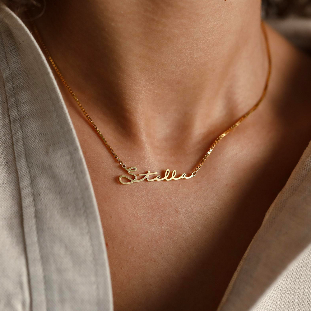 Personalized Stainless Steel Initial Name Necklace Fashion Pendant 4