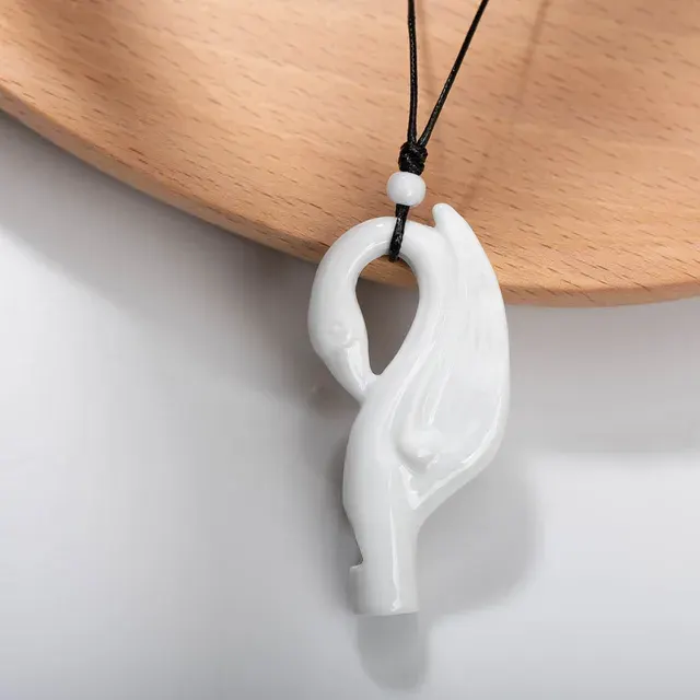Ceramic Whistle Pendant Necklace 4