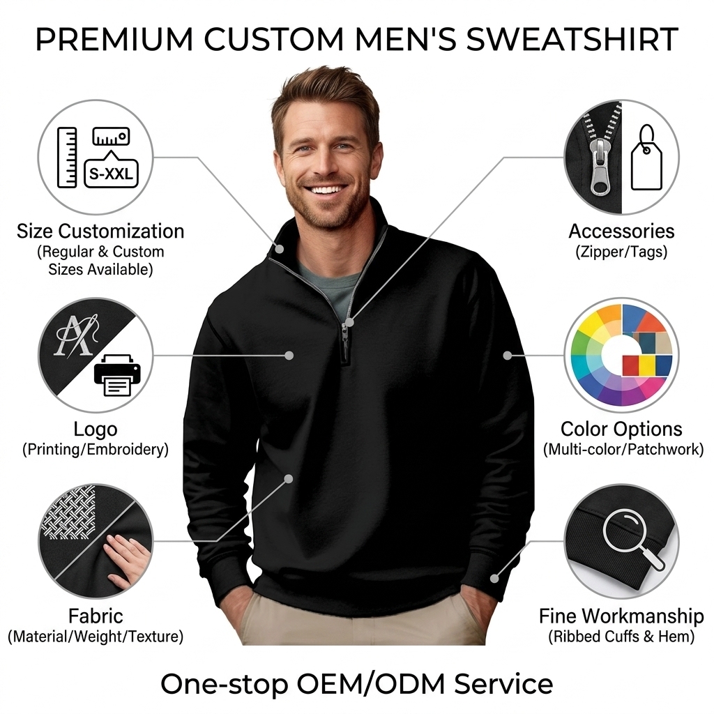 Men's Outdoor Mock Neck Sweatshirt 2