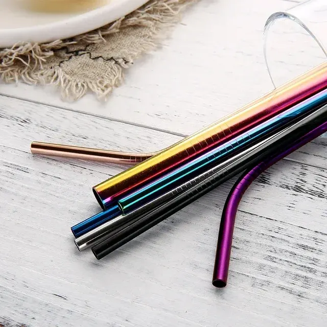 Reusable Stainless Steel Straw with Cleaning Brush 3
