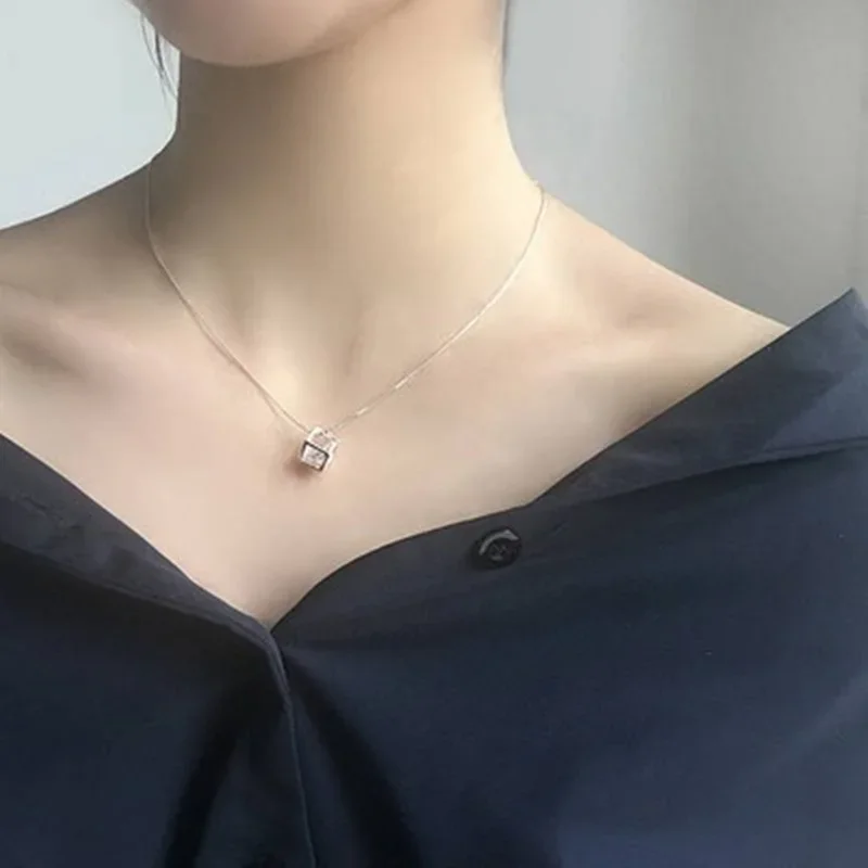 Halskette mit Anhänger aus 925er-Sterlingsilber Modisch 45 7 2