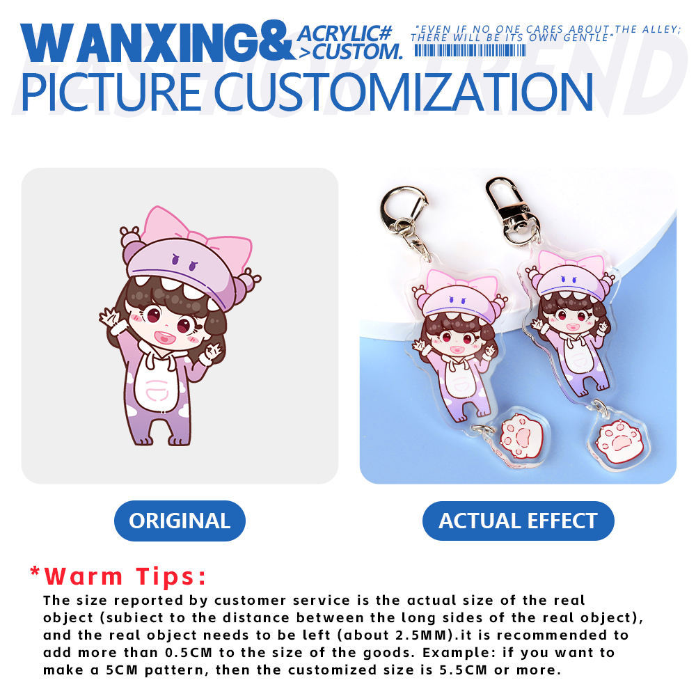 Waterproof Holographic Transparent Acrylic Keychain 4