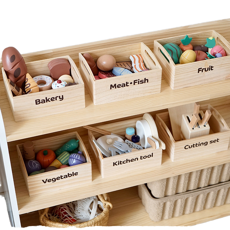 Montessori Wooden Cutting Toy Kitchen Set