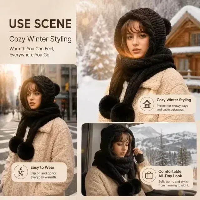 Women's Hat Scarf Set 3