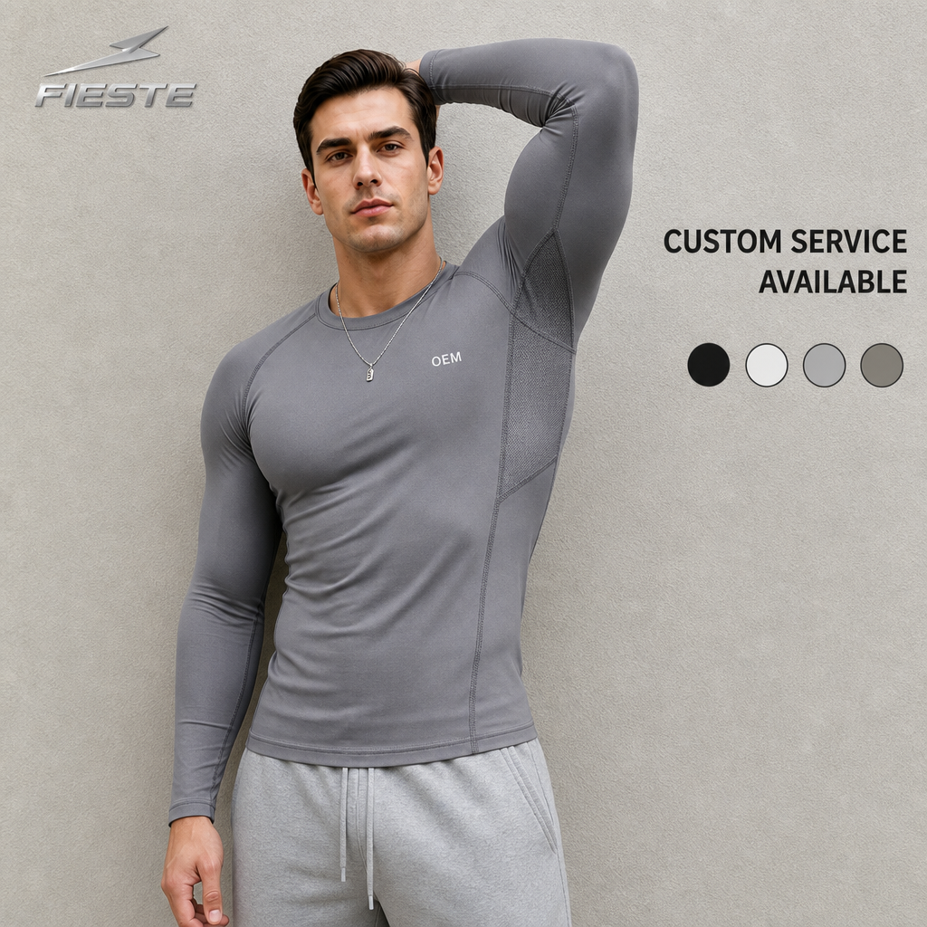 Herren-Funktionsshirt Langarm mit Kompression