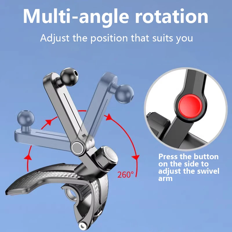 Multi-Angle Car Phone Mount Dashboard Clip Rotatable 2