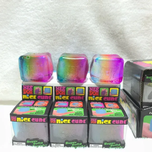 Rainbow Squishy Cube Stress Relief Toy 4