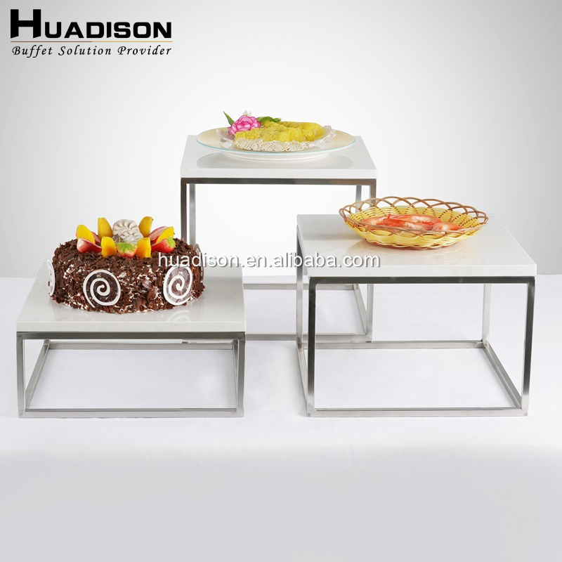 Huadison Hotel Catering Decorations Buffet Stand Stainless Steel 2