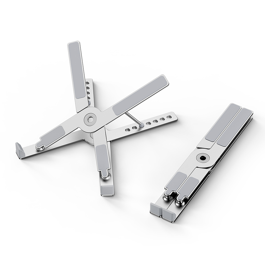Aluminum Foldable 360 Rotatable Laptop Stand With Monitor 2