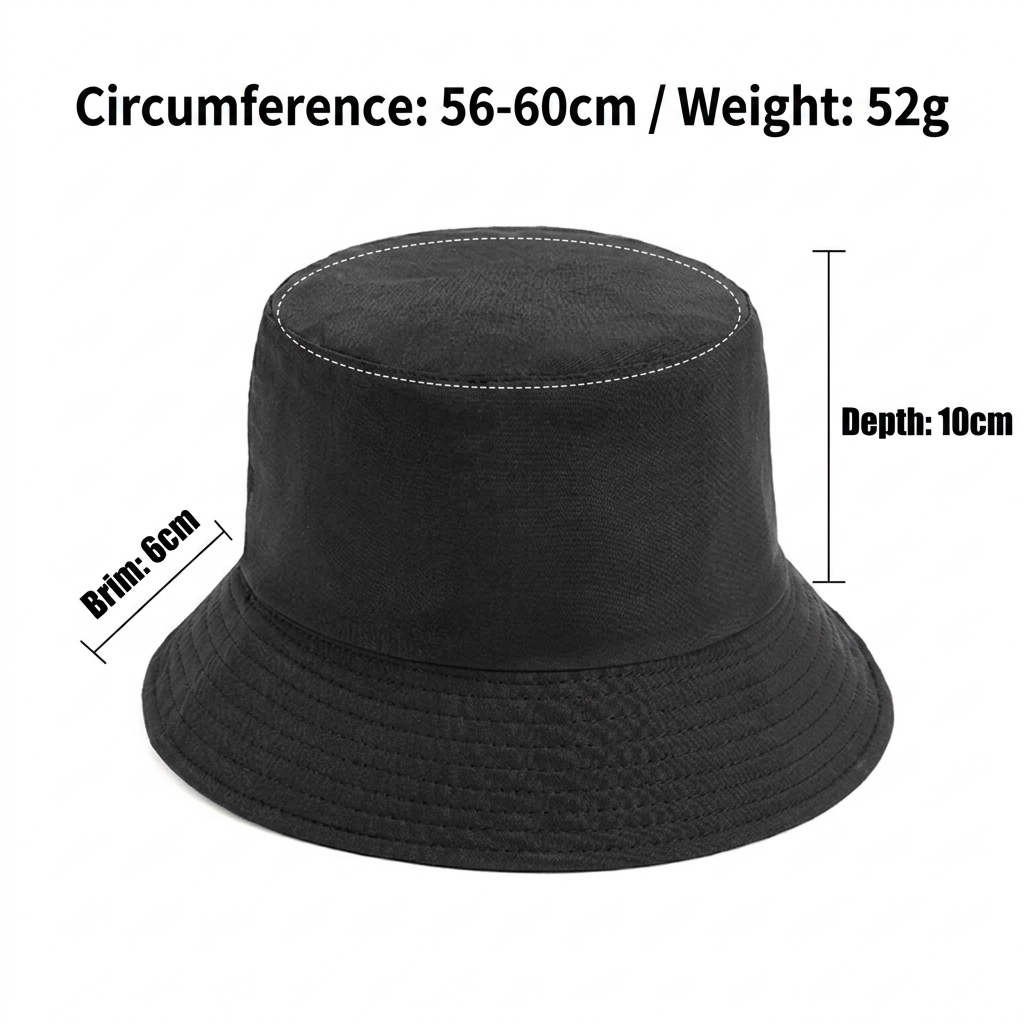 Classic Cotton Bucket Hat, Unisex 3