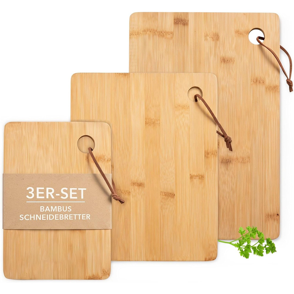Classic 3-Piece Bamboo Breakfast Board Set