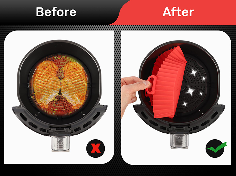 BPA-Free Round Silicone Air Fryer Basket 3