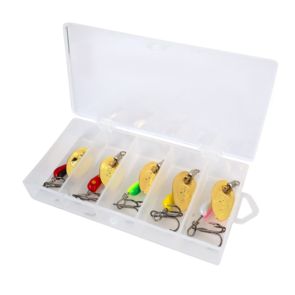 5-Piece Rotating Spinner Lure Set 2