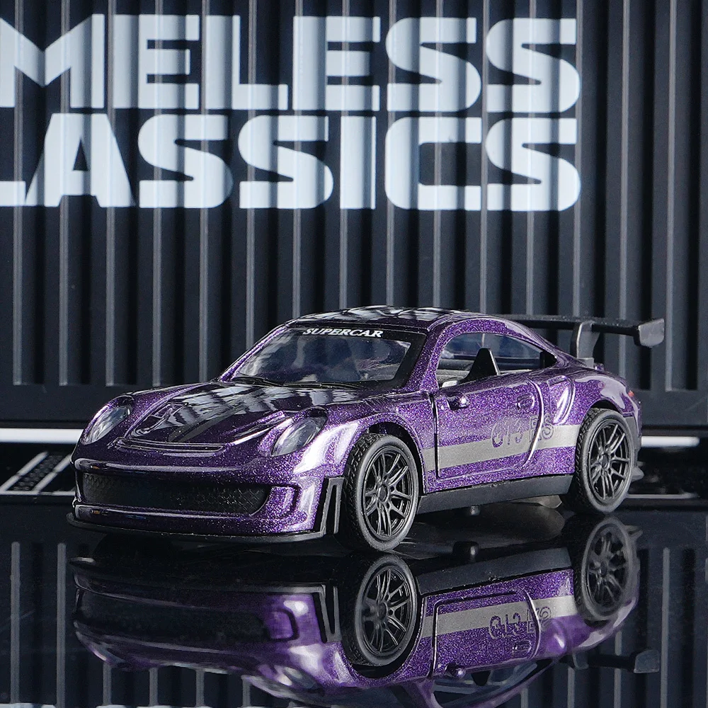 Purple Diecast Sports Car Model 11cm