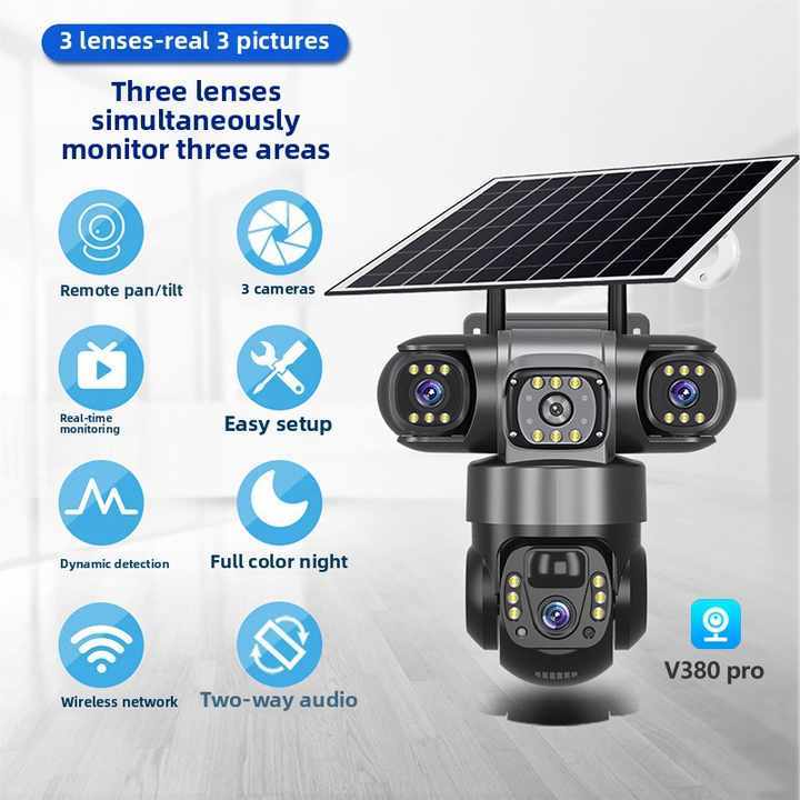 Solar-Überwachungskamera 6MP 360° Schwenk Außenbereich 4