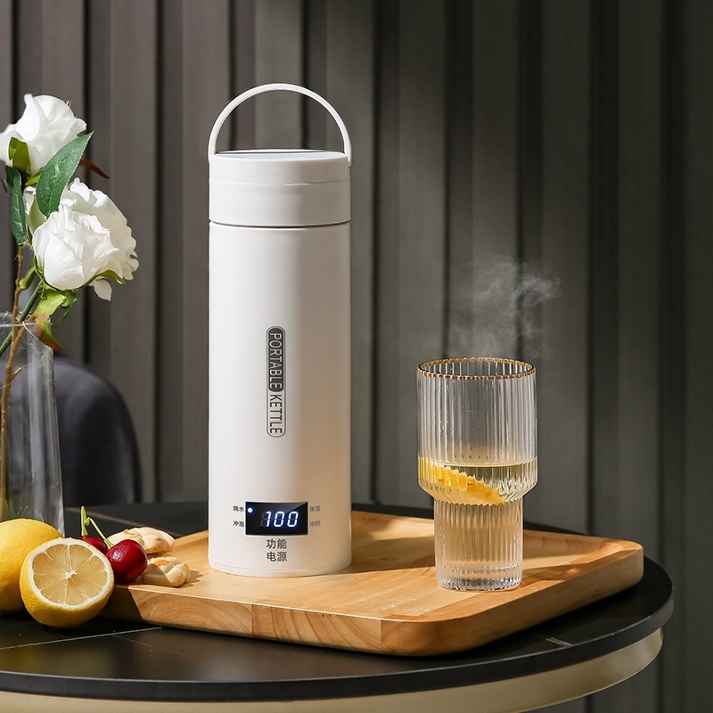 500ml Portable Heated Water Bottle Electric Cup Kettle
