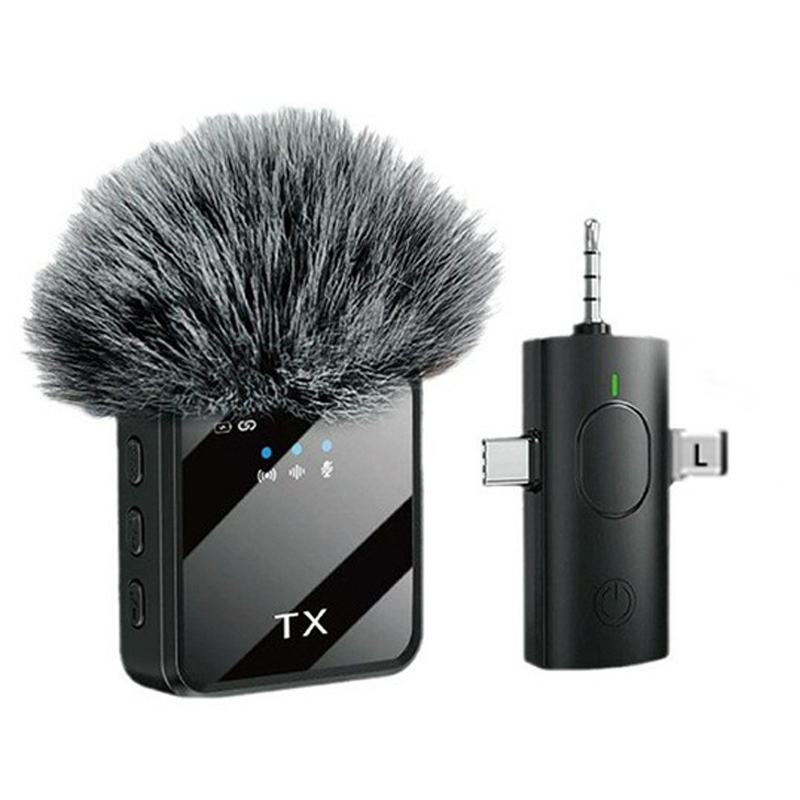 Wireless Lavalier Microphone Lapel Bluetooth Noise Reduction for