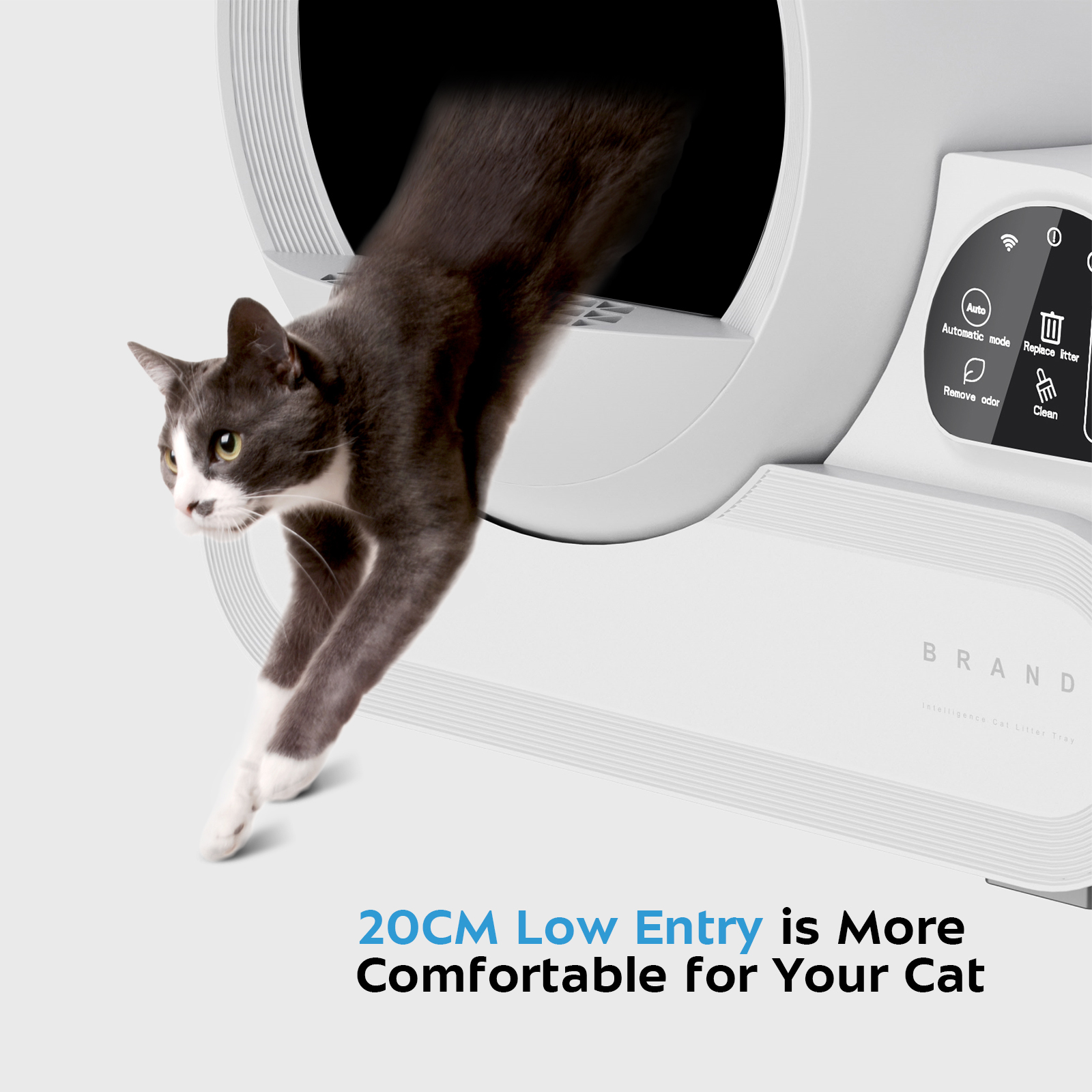 Self-Cleaning Smart Cat Litter Box 70L 2
