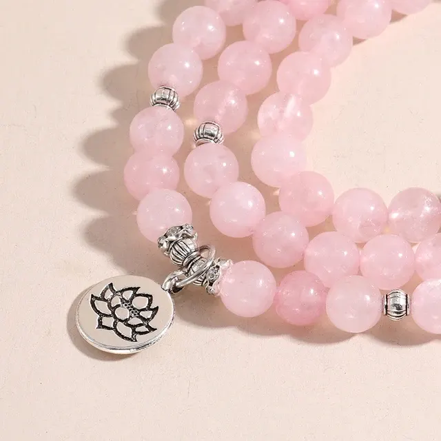 Rose Quartz Mala Necklace 2