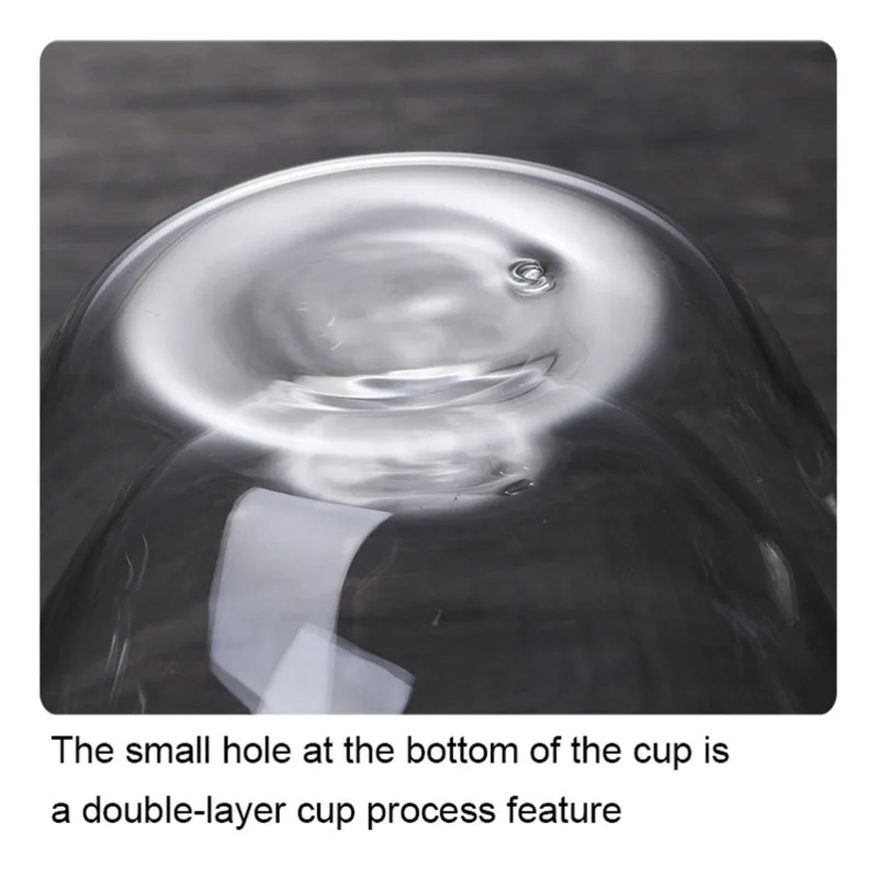 Doppelwandige Glasbecher Wärmeisolierend Transparent Handgefertigte Tee- und Getränkebecher 3