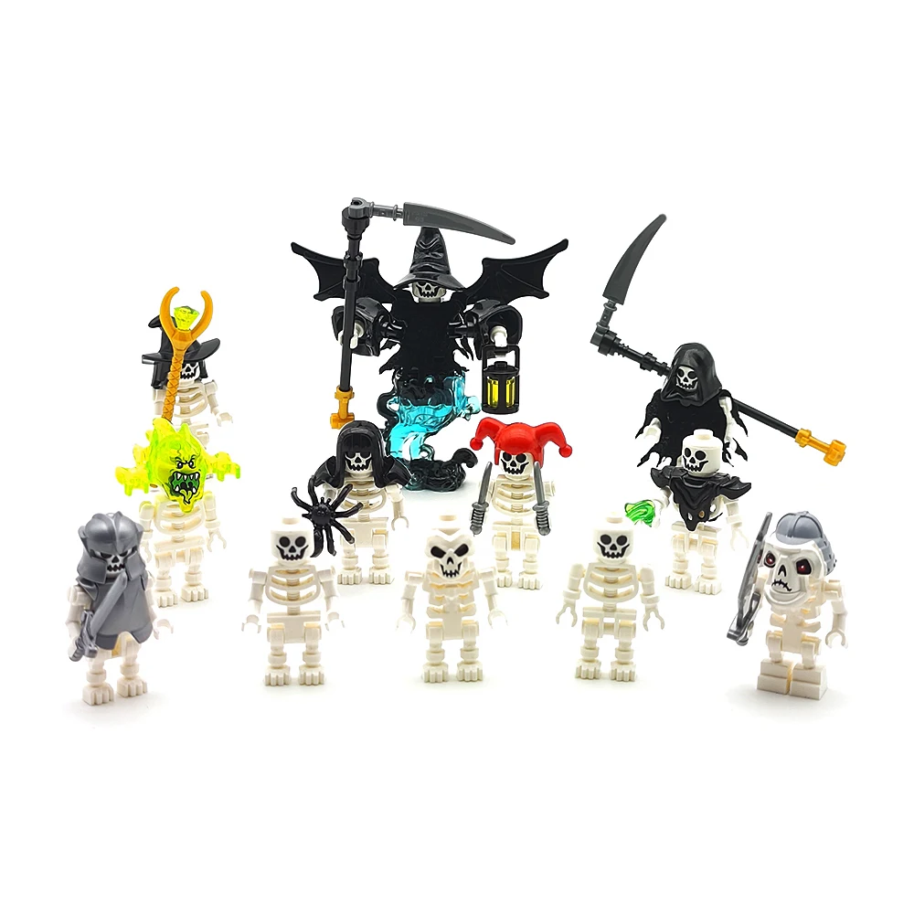 MOC Halloween Skeleton Armee Mini Puppe Bausteine DIY 3