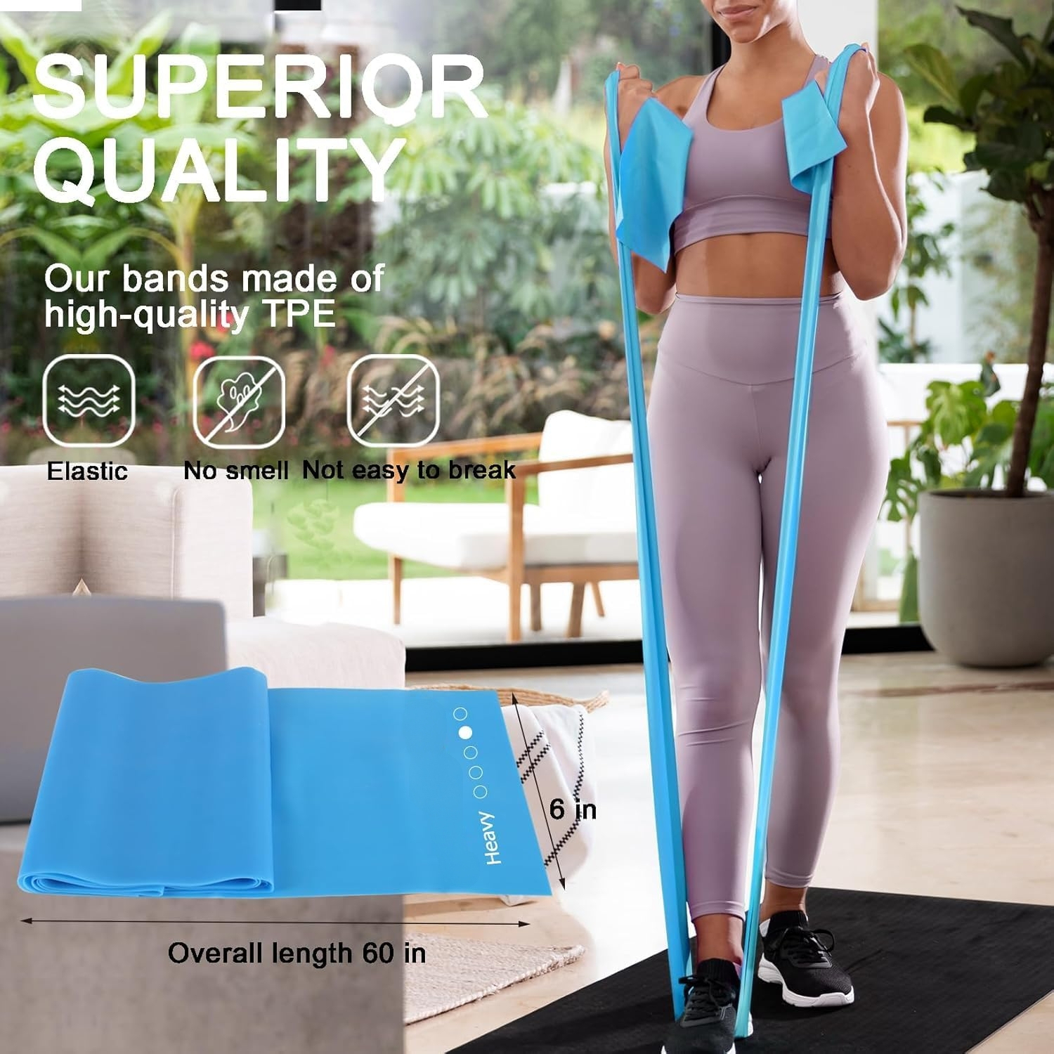 Latex-Free TPE Resistance Bands 5-Piece 4