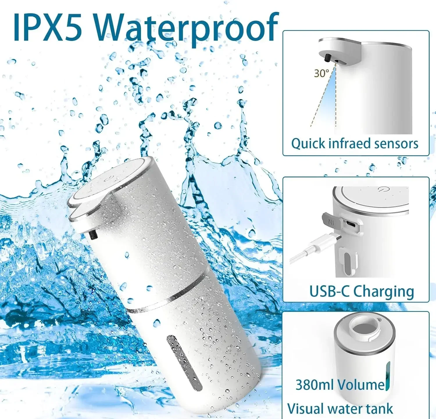 Rechargeable Sensor Soap Dispenser 4