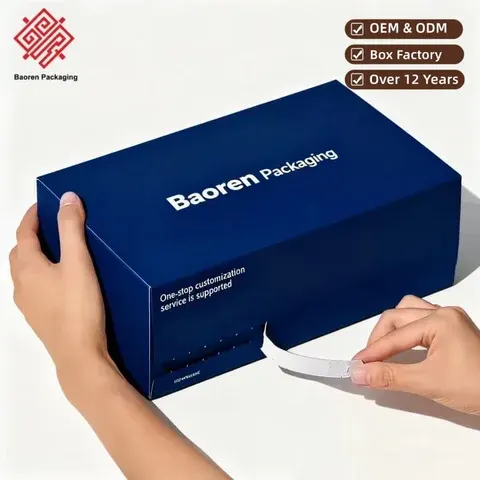 Navy Blue Eco Tear Strip Mailer Box
