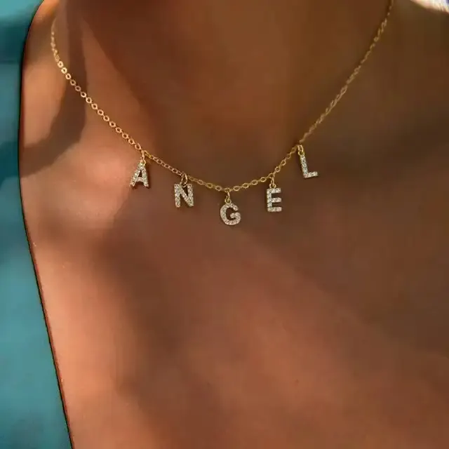 Personalized Stainless Steel Initial Letter Necklace 2