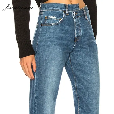 High-Waist Straight Jeans