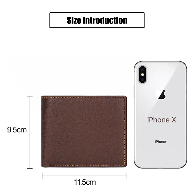 Sales Genuine Leather RFID Short Slim Man Credit 2