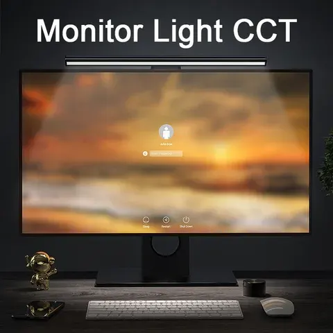 Energieeffiziente LED-Bildschirmleuchte Stufenlos Dimmbar Augenfreundlicher Monitorstreifen für Gaming