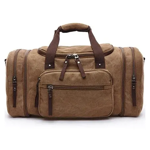 Vintage Weekender Canvas-Reisetasche Solide