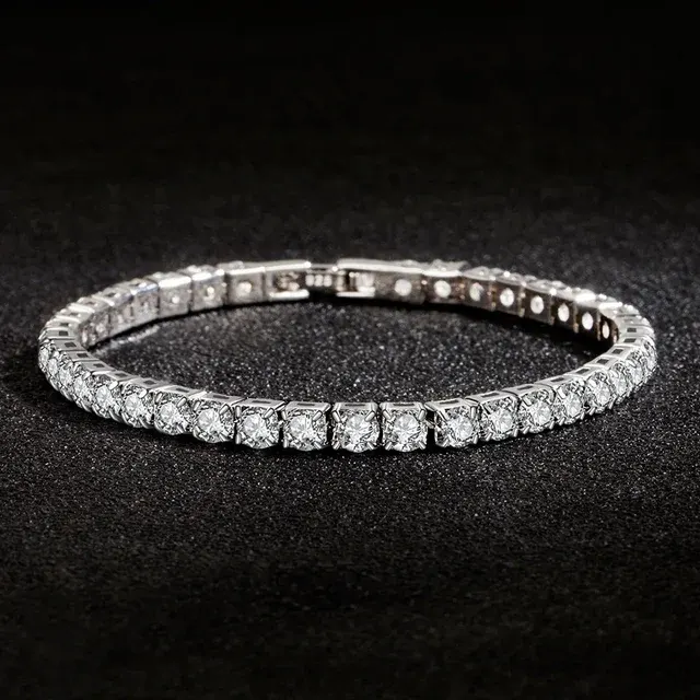 4mm Sterling Silver Zirconia Bracelet 3