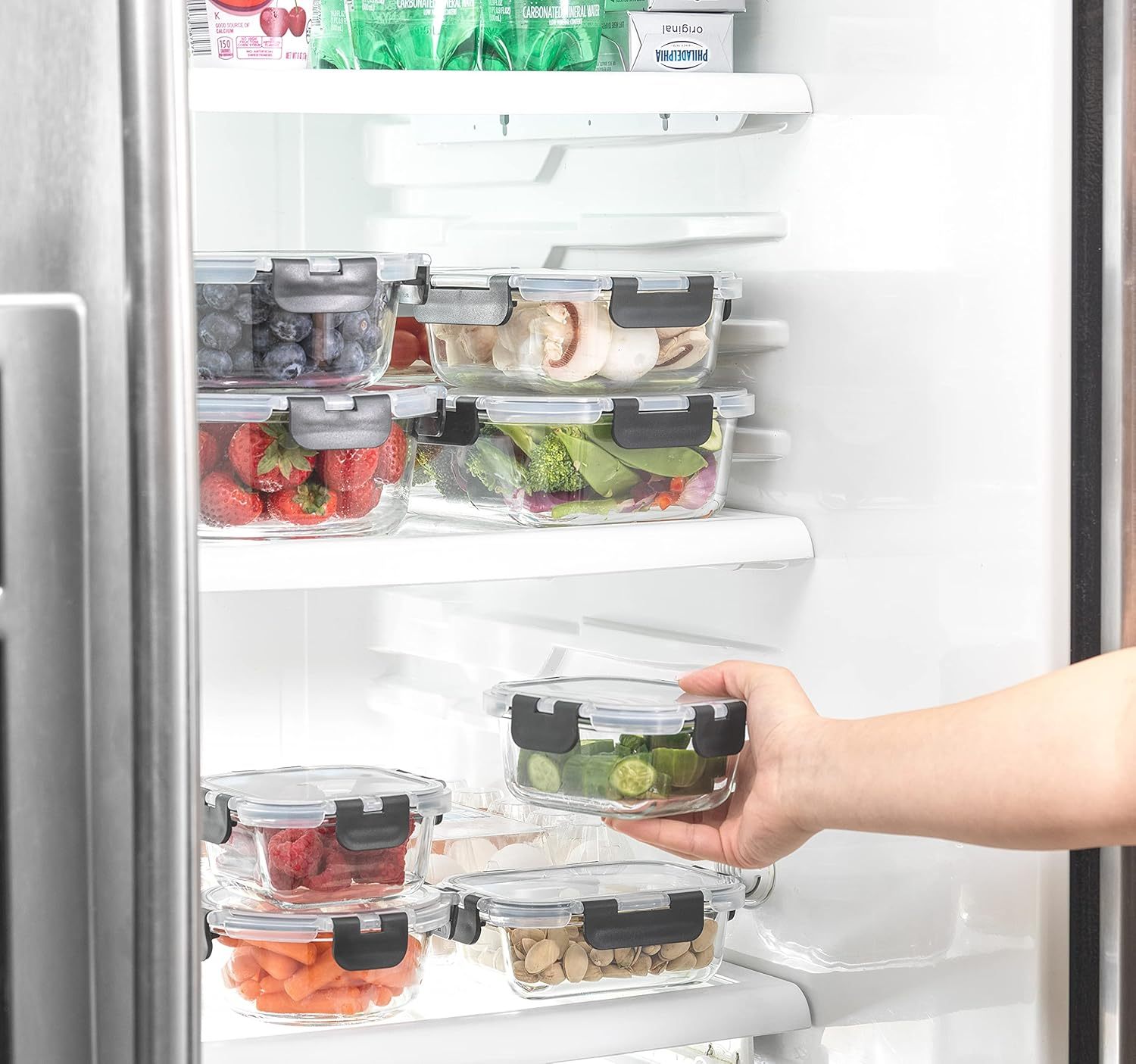 12 Pcs Airtight Freezer Safe Food Storage Containers 4
