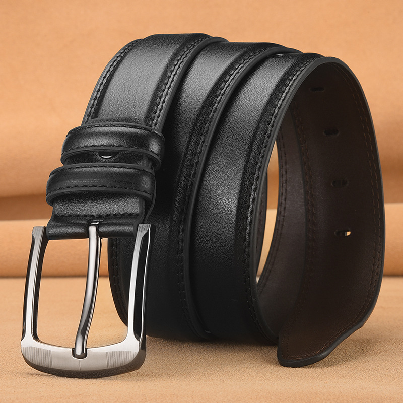 Business Genuine Leather Pin Buckle Belt