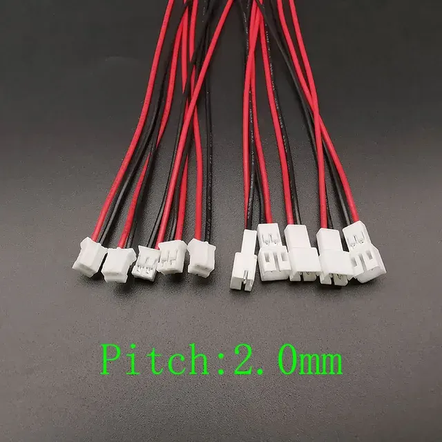 Mini JST 2-Pin Connector Pairs with Wires 4