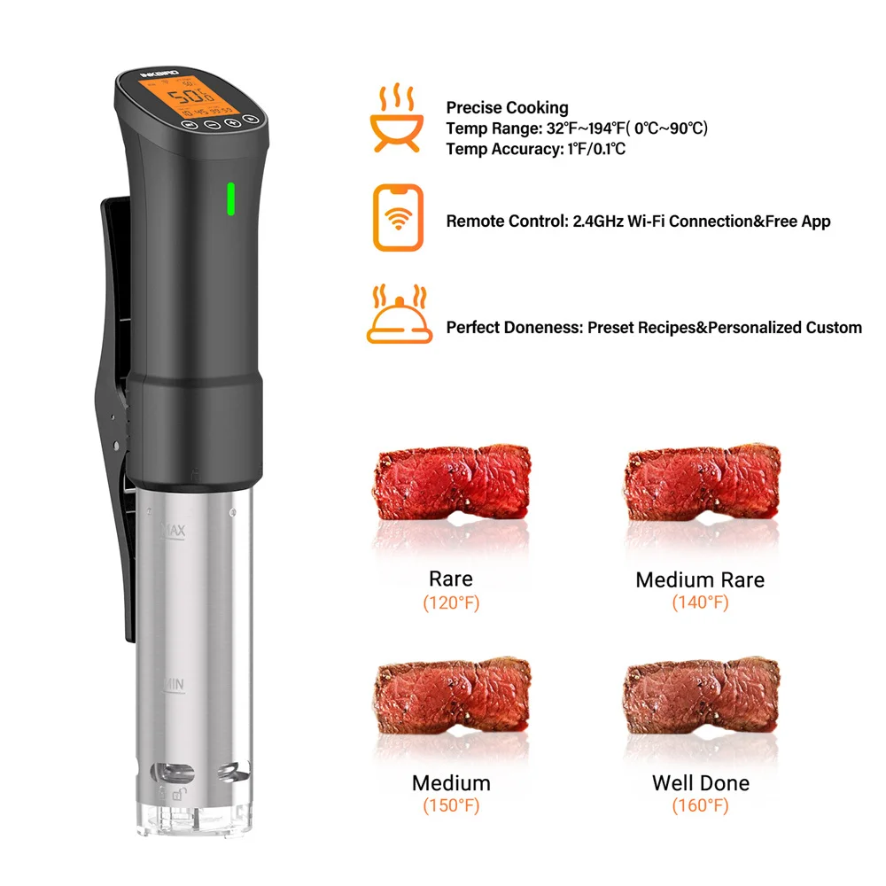 INKBIRD Kulinarische Sous Vide ISV-200W Wi-Fi Präzision Herd 4